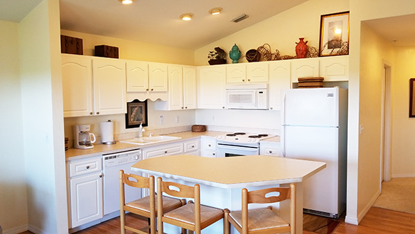 kitchen and island bar seating