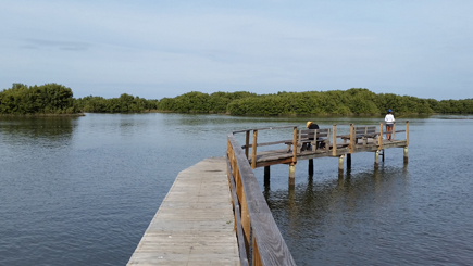 Fishermen at the end of the nature trail